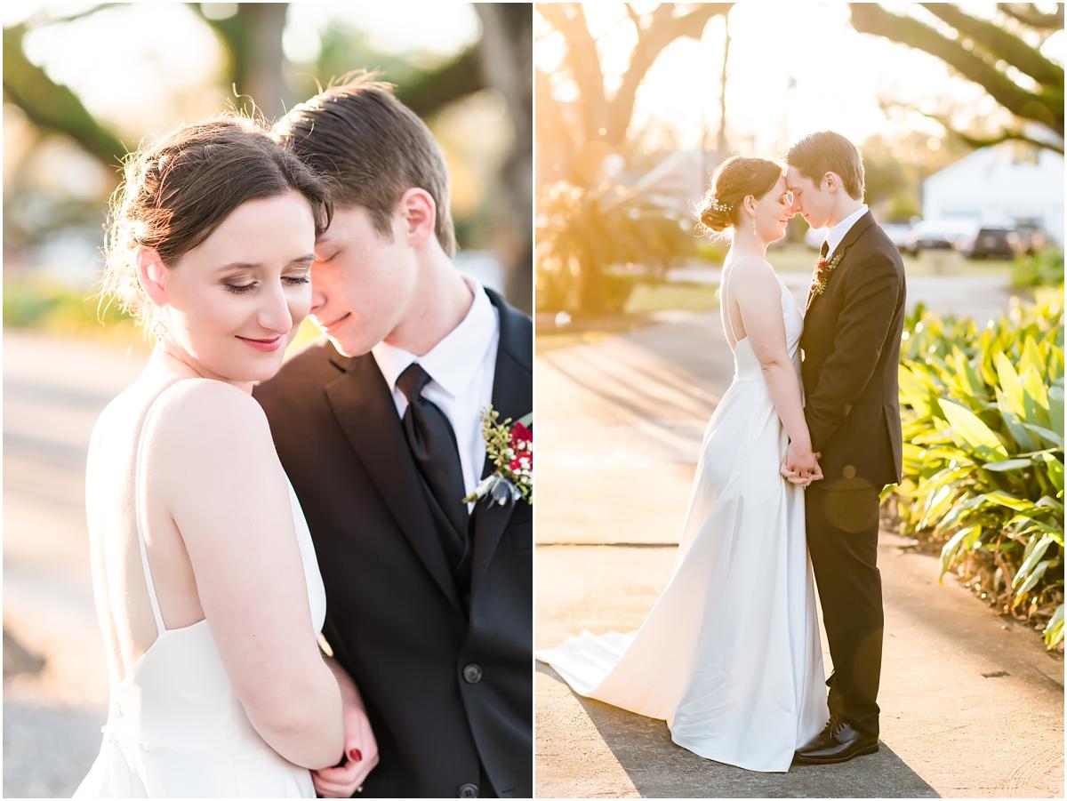 Bride and groom at Grand Bayou Noir