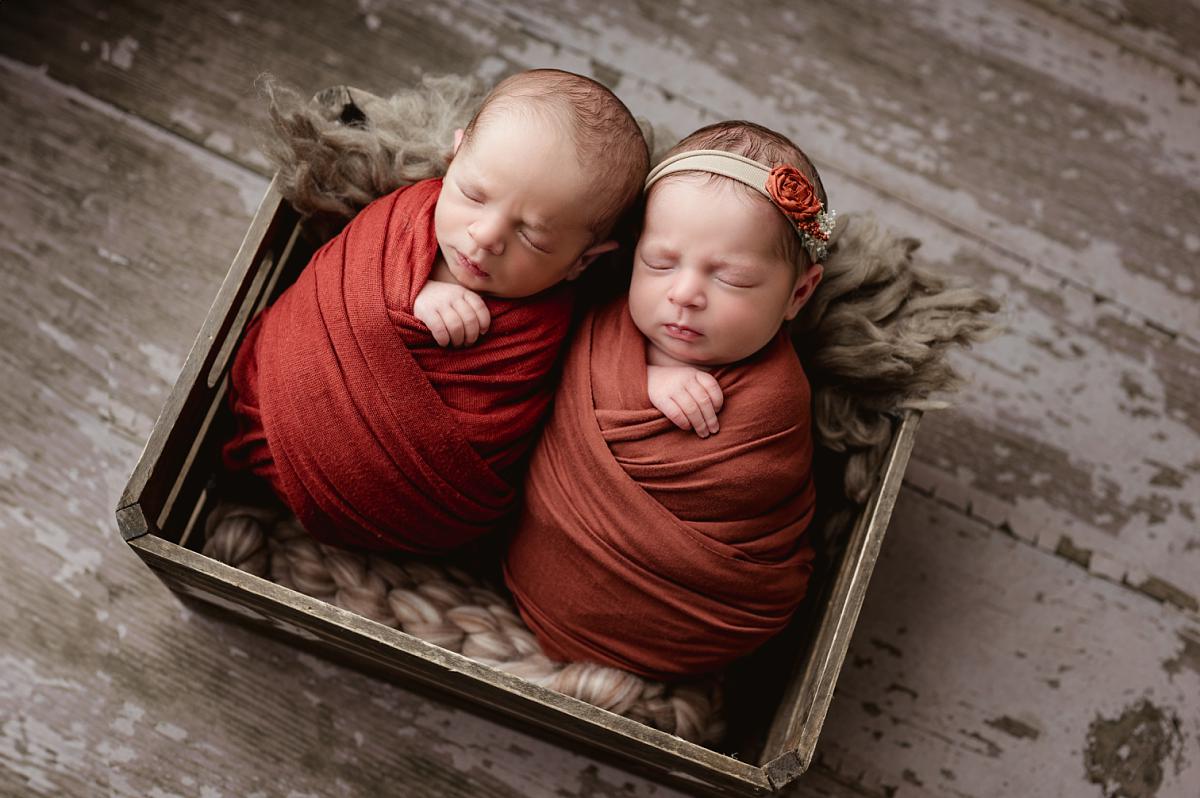 Boy and girl Newborn twins photography in Thibodaux